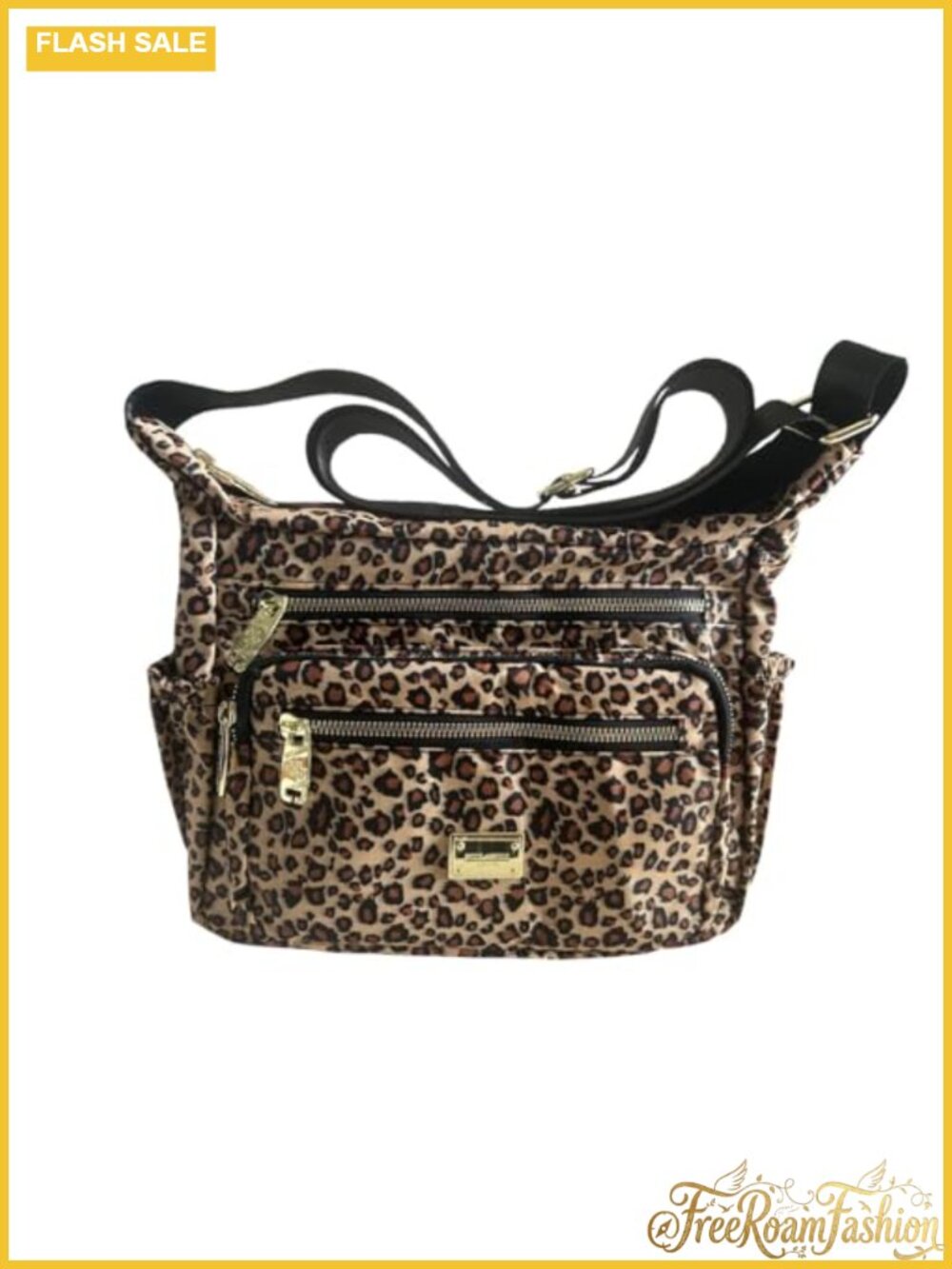 Nylon Crossbody Bag Multi Pocket Messenger Purse Travel Handbag